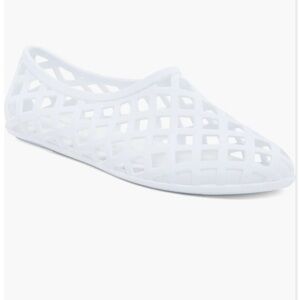 Jeffrey Campbell white Jellz slip on size 8